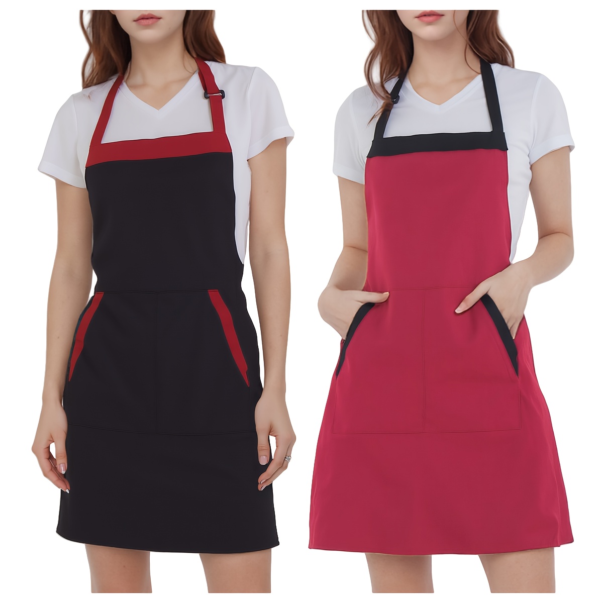 TEMU 1pc Chef Waiter Apron, Creative And Comfortable Work Apron, Strong Wear Resistance, Good,, Suitable For Kitchen Cooking, Restaurant And Women