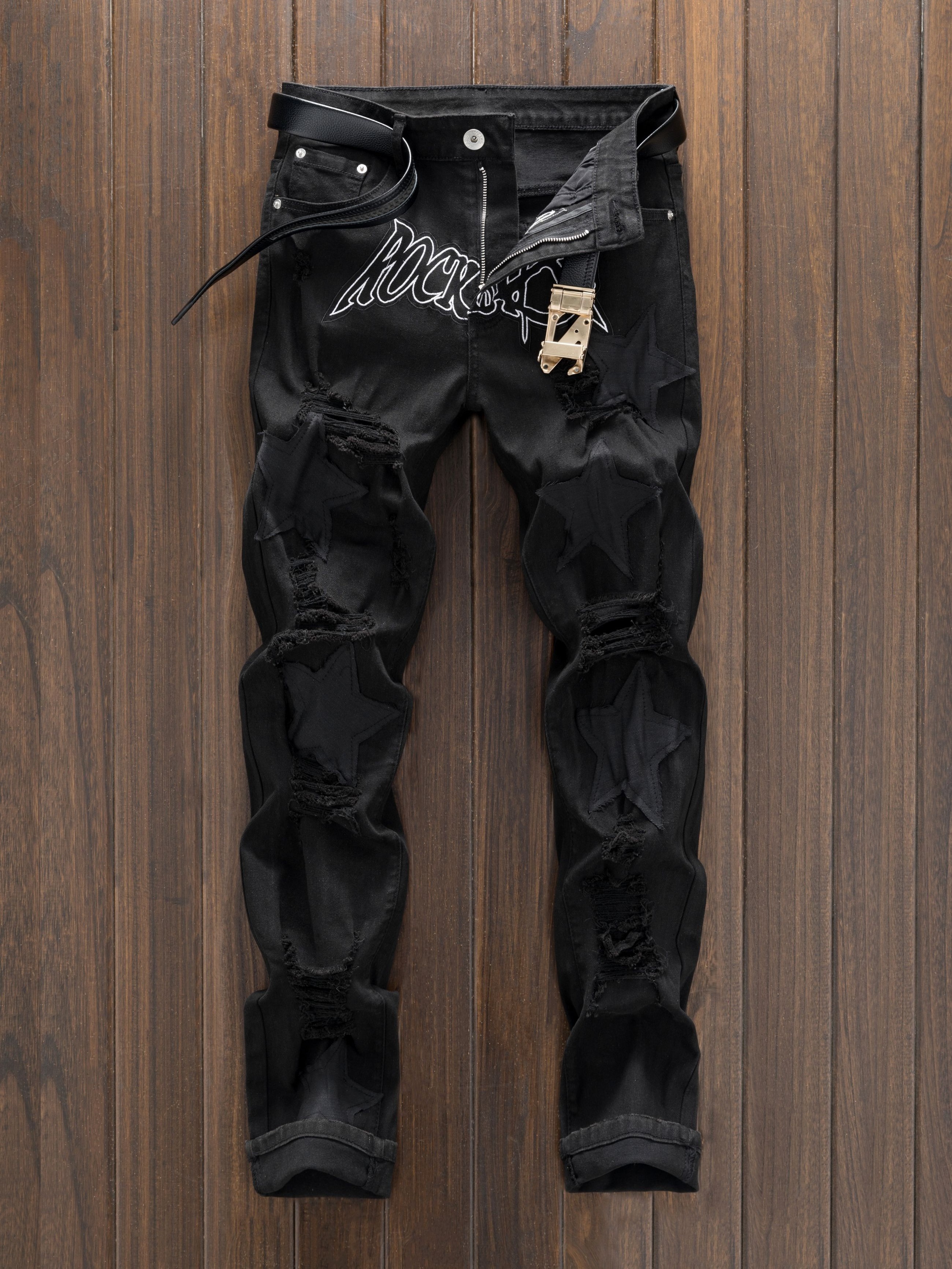 black designer jeans sold on Temu United States