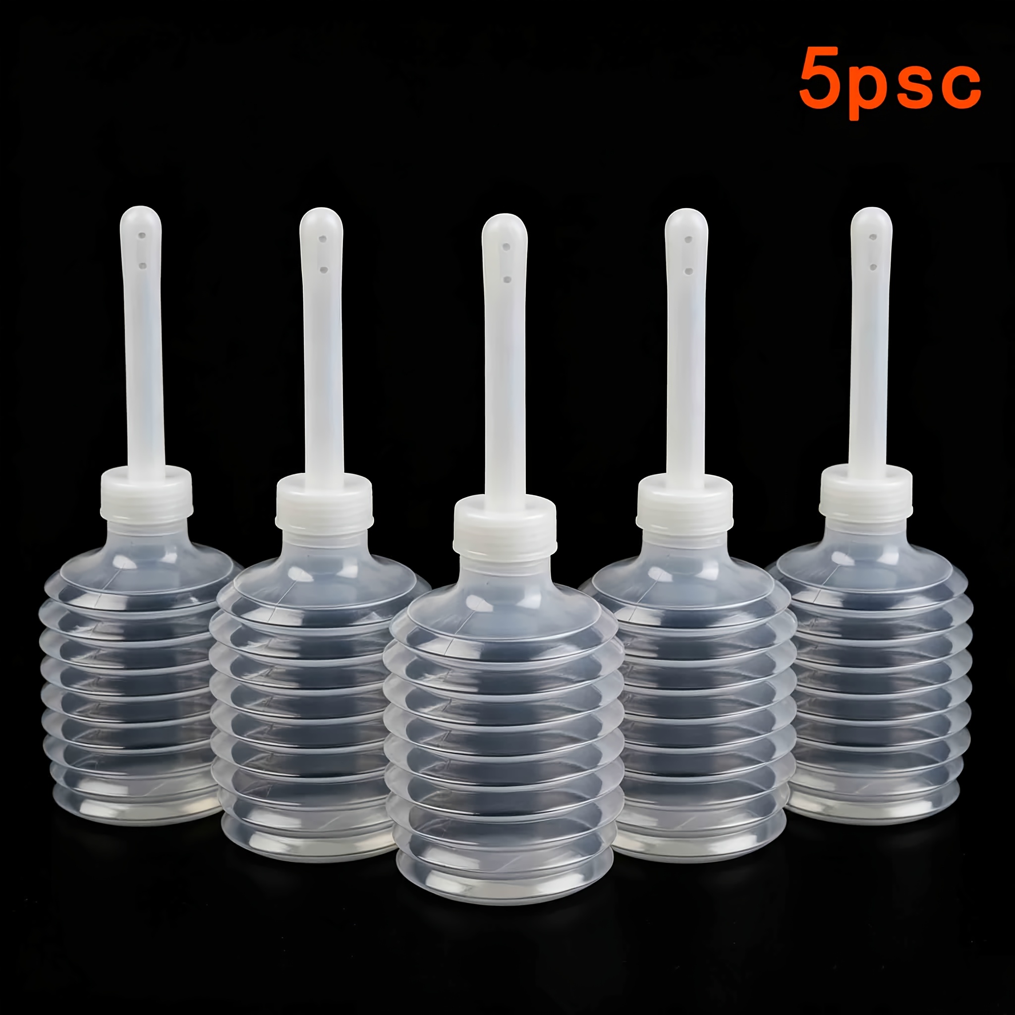 TEMU 5pcs Portable Personal Hygiene Cleaning Bottle Set, Designed For Easy Operation, Leak-proof And Travel-friendly, Unisex, Handheld For Privacy,