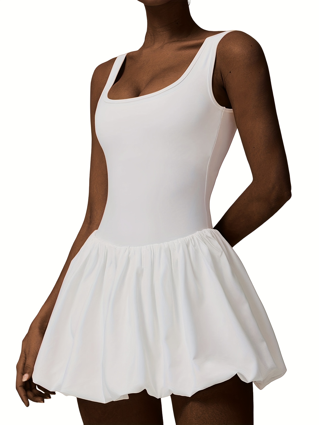 womens high waisted yoga romper with pockets quick dry removable pads stretchy supportive for outdoor sports fitness   clothing sporty look pockets for yoga white 0