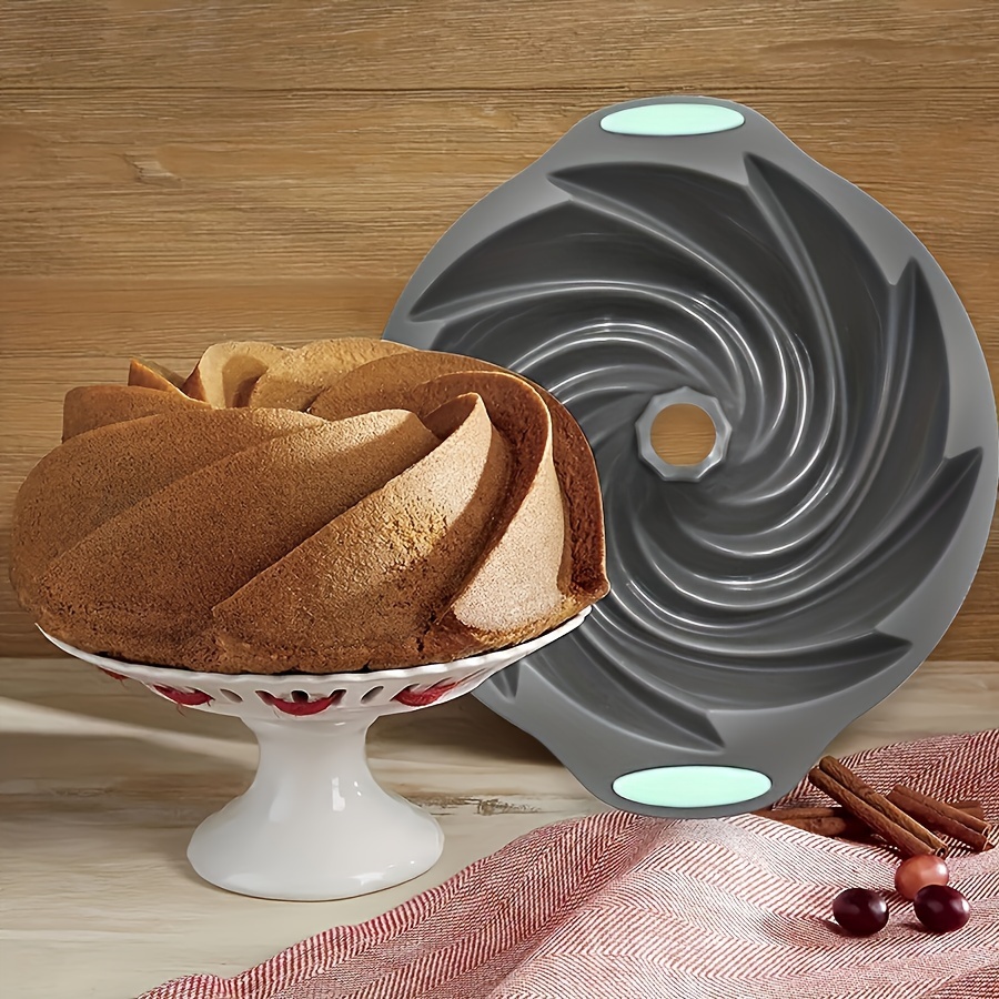 

Wiez 1pc Spiral Silicone Cake Mold, Cake Pan For Baking, Homemade , Pies, Meatloaf, Bread, Jelly, Chiffon Cake Molds, Bpa-free, More Suitable For Baking And For Thanksgiving And Parties