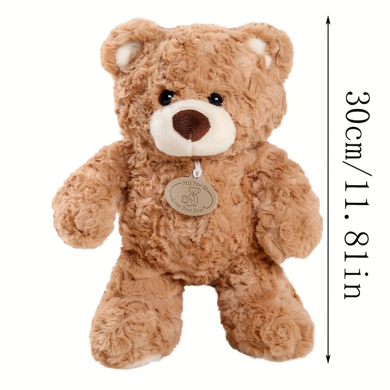 1pc cute teddy bear plush toy ideal for teens soft fluffy bear doll   room decor for birthday christmas valentines day and holiday gifts