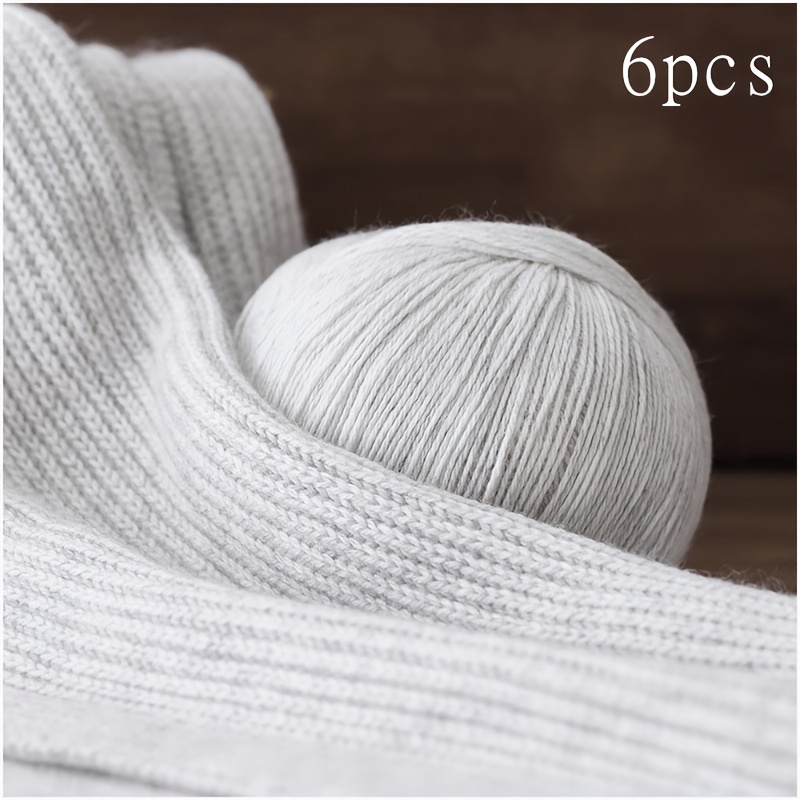 TEMU 6pcs High-quality Cashmere Yarn, Suitable For Crochet And Knitting Hats, Scarves, Sweaters, Jackets, Shawls, Gloves, Etc., Total Weight 300