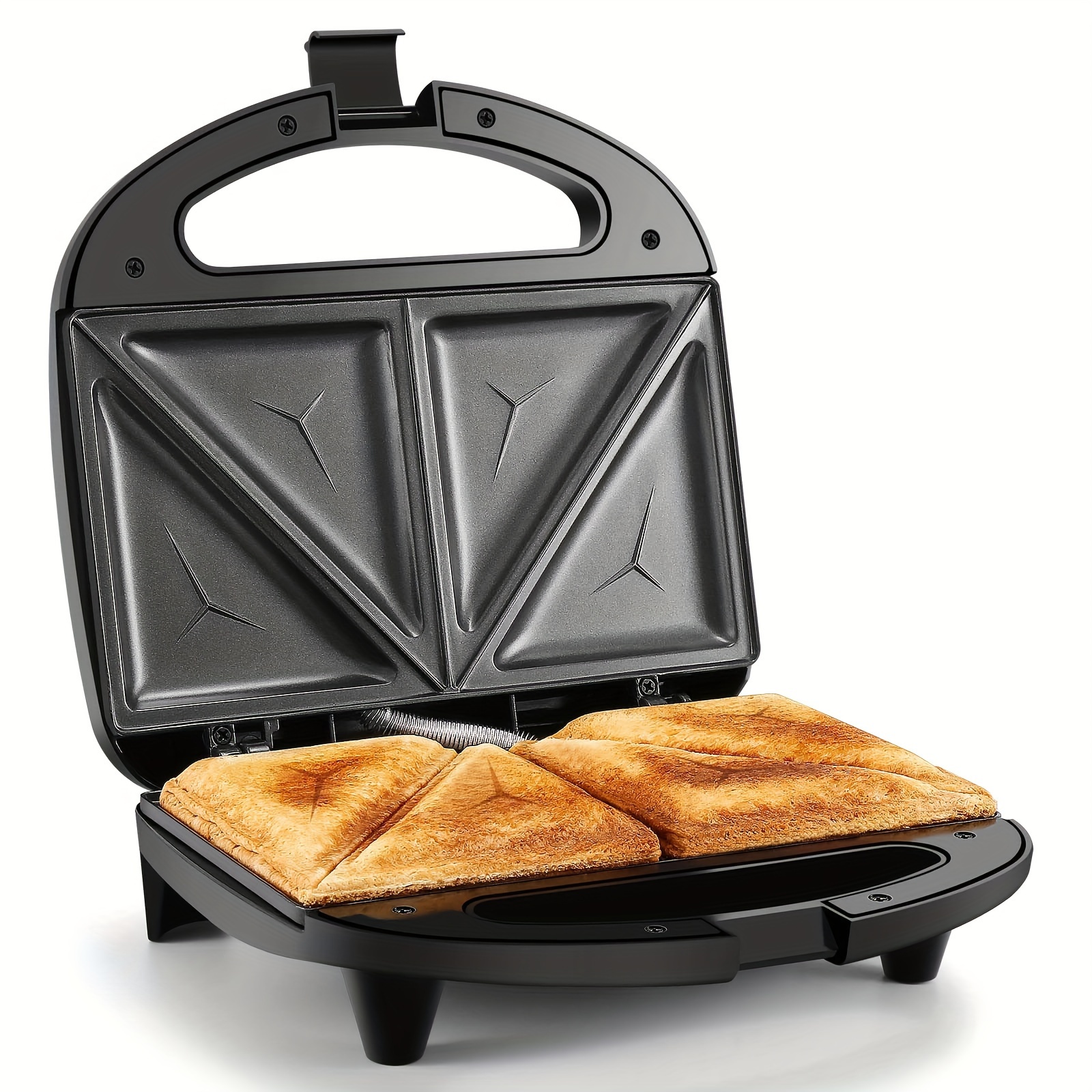 

Ostba Sandwich Maker, Toaster And Electric With Non-stick Plates, Led Indicator Lights, Cool Touch Handle, Black