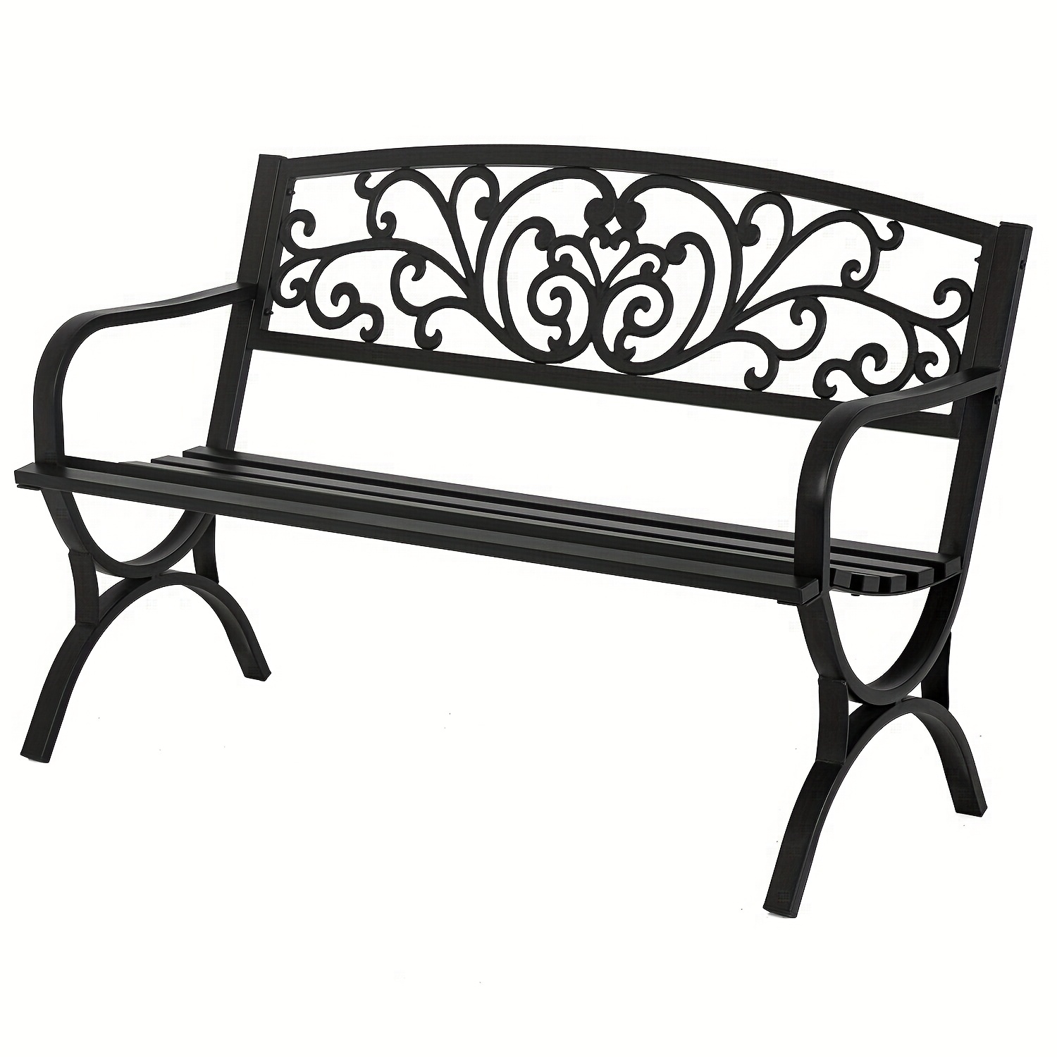 Cast Iron Floral Garden Bench