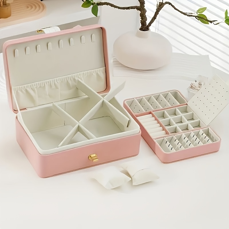 Customizable Double-Layer PU Jewelry Box