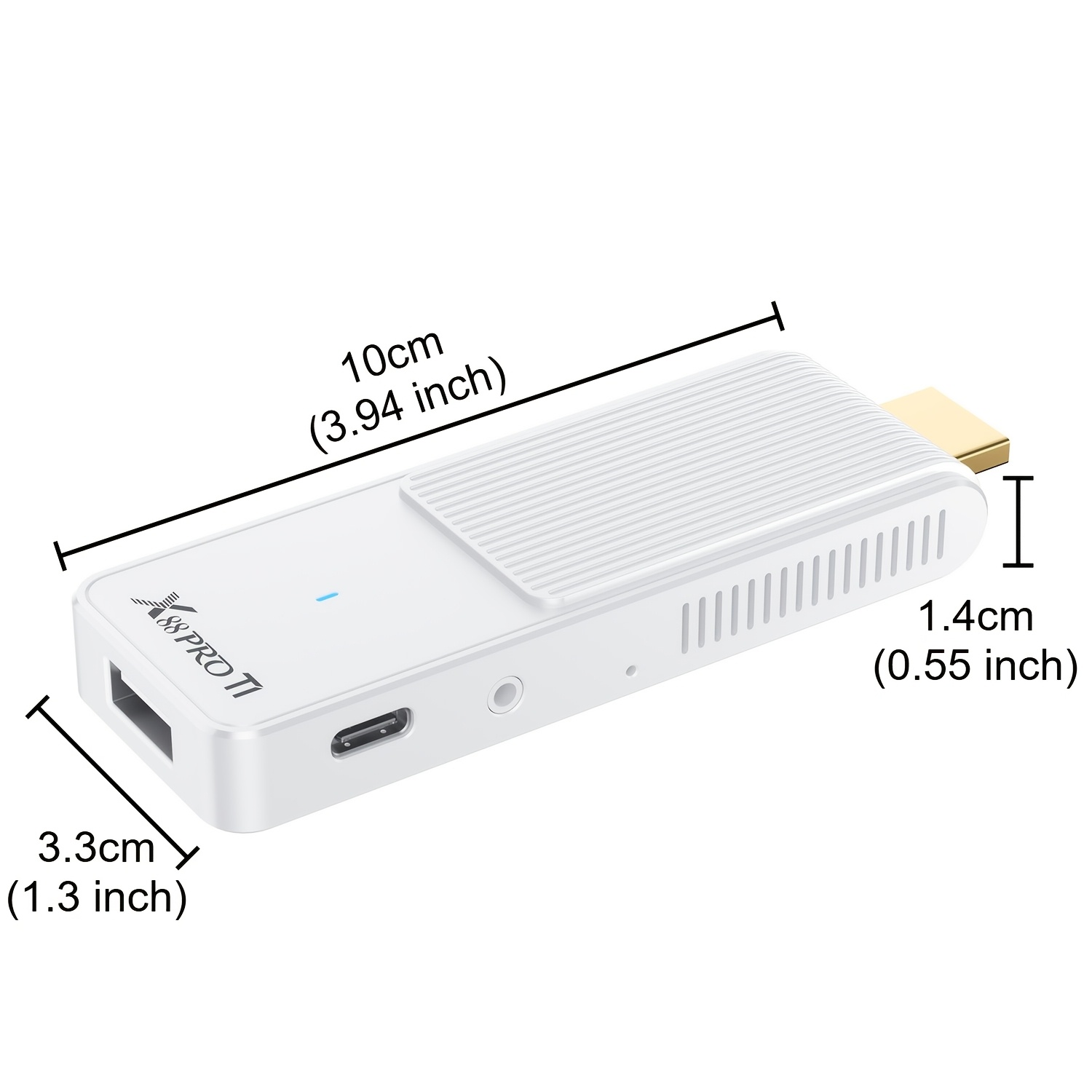 Clé TV intelligente ultra-mini X88PRO T1 blanche, nouveau modèle amélioré, design minimaliste, boîtier décodeur, Wi-Fi 6 double bande, processeur Rockchip RK3518, boîtier TV Internet, prend en charge 4K Ultra HD, lecteur TV, Android 14, sans fil 5.0+, télécommande à commande vocale