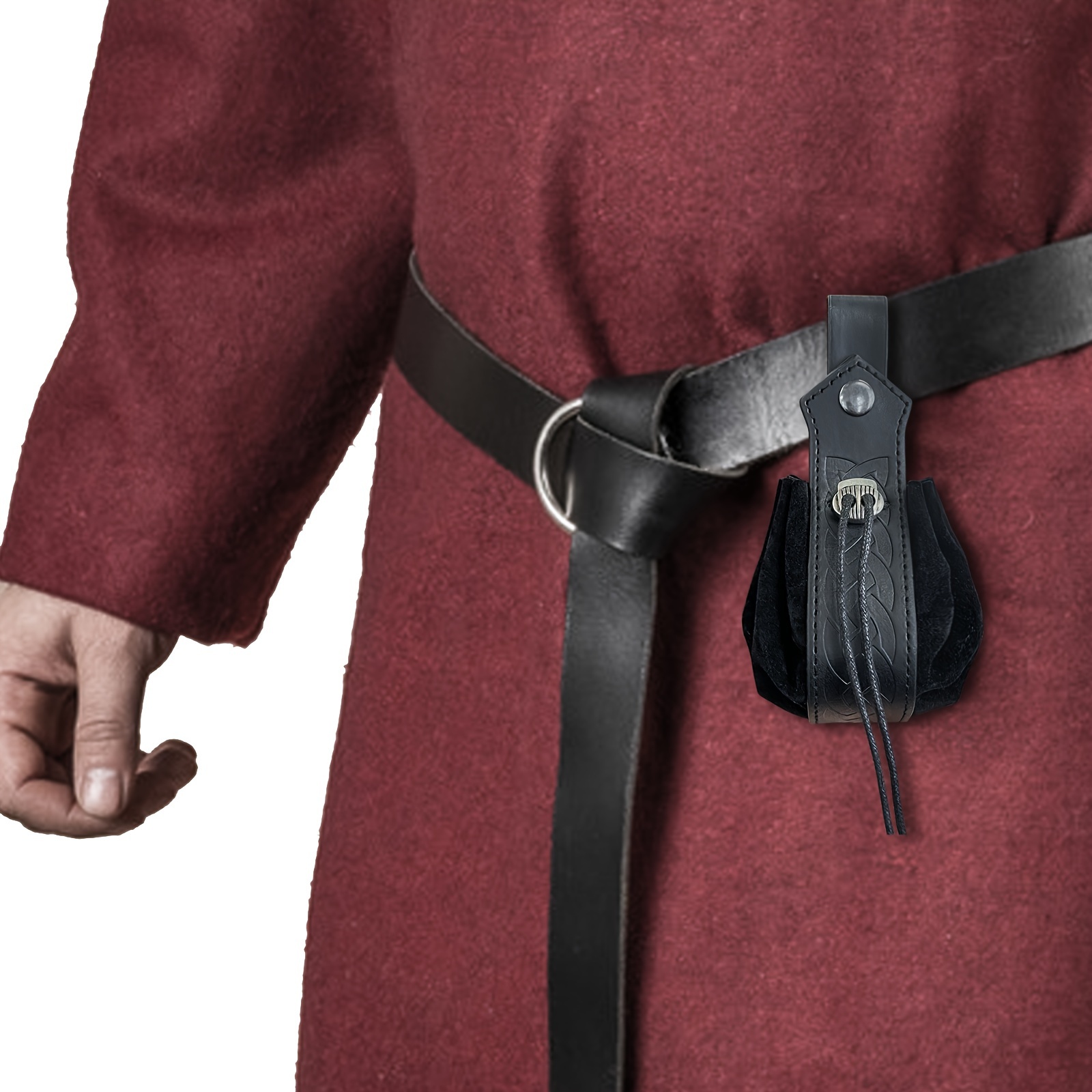 bolsa cinturón estilo vikingo medieval cuero accesorio Temu Spain