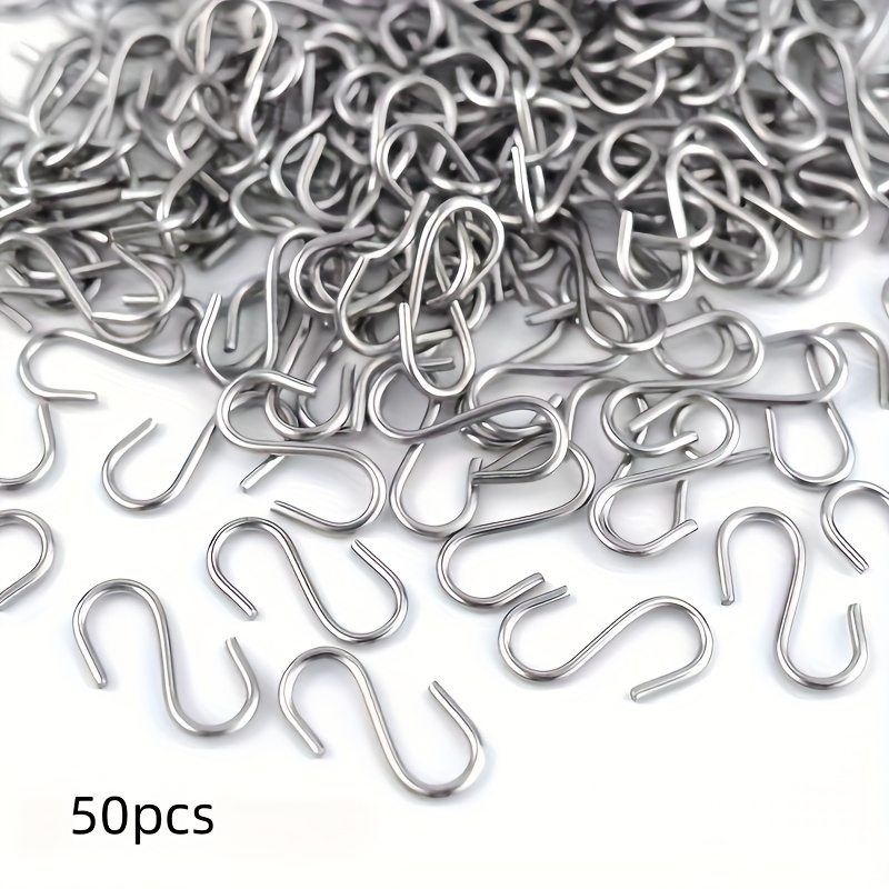 E-shop 50/100/200 Stück Metall S-förmige Haken zum Aufhängen, verwendet für handgemachte Bastelarbeiten, Hängeornamente, Weihnachtsornamente