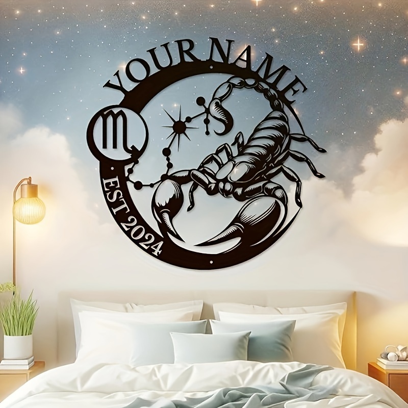 

Custom Constellation Metal Wall Art - Personalized Name Sign, Reusable & Detachable Home Decor