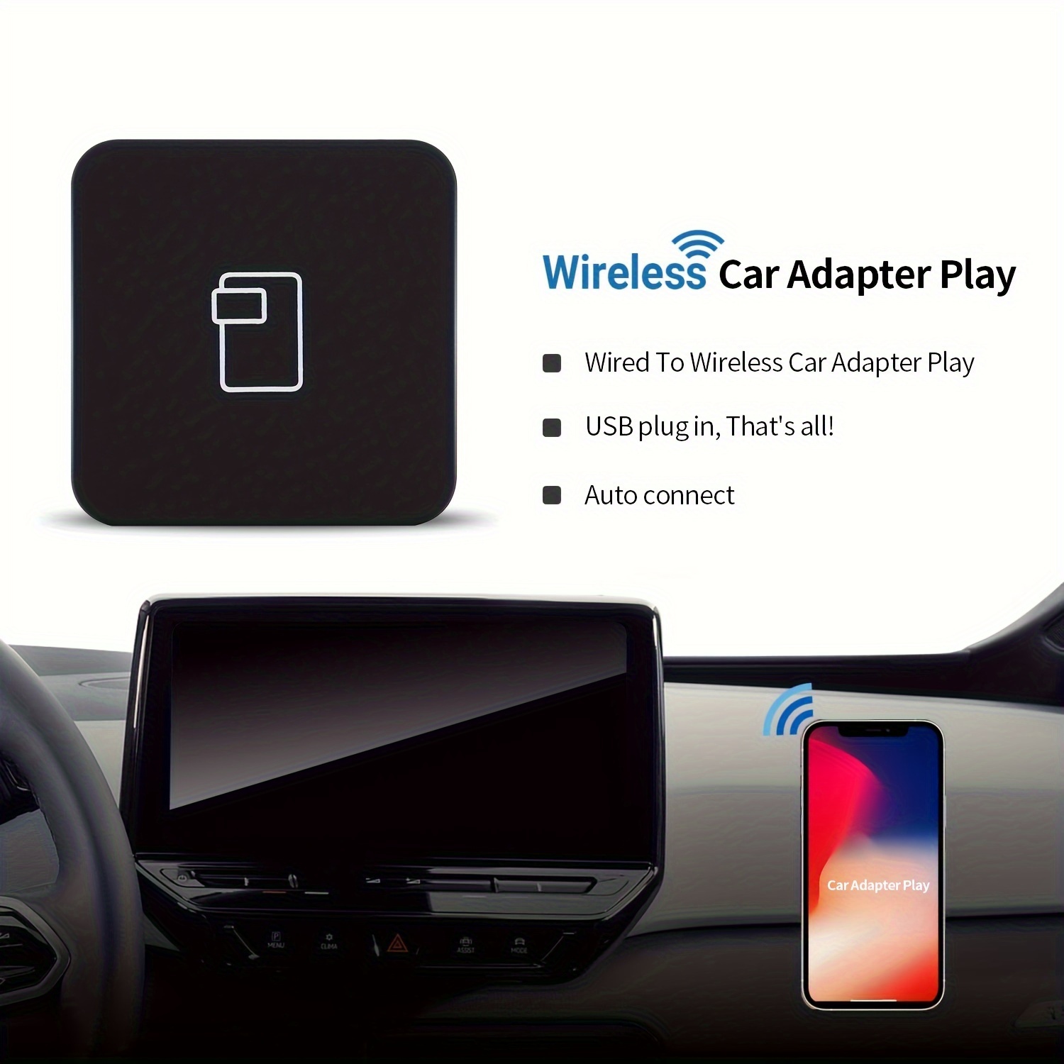 Ai Box Wired To Wireless For Carplay For Android Auto - Temu