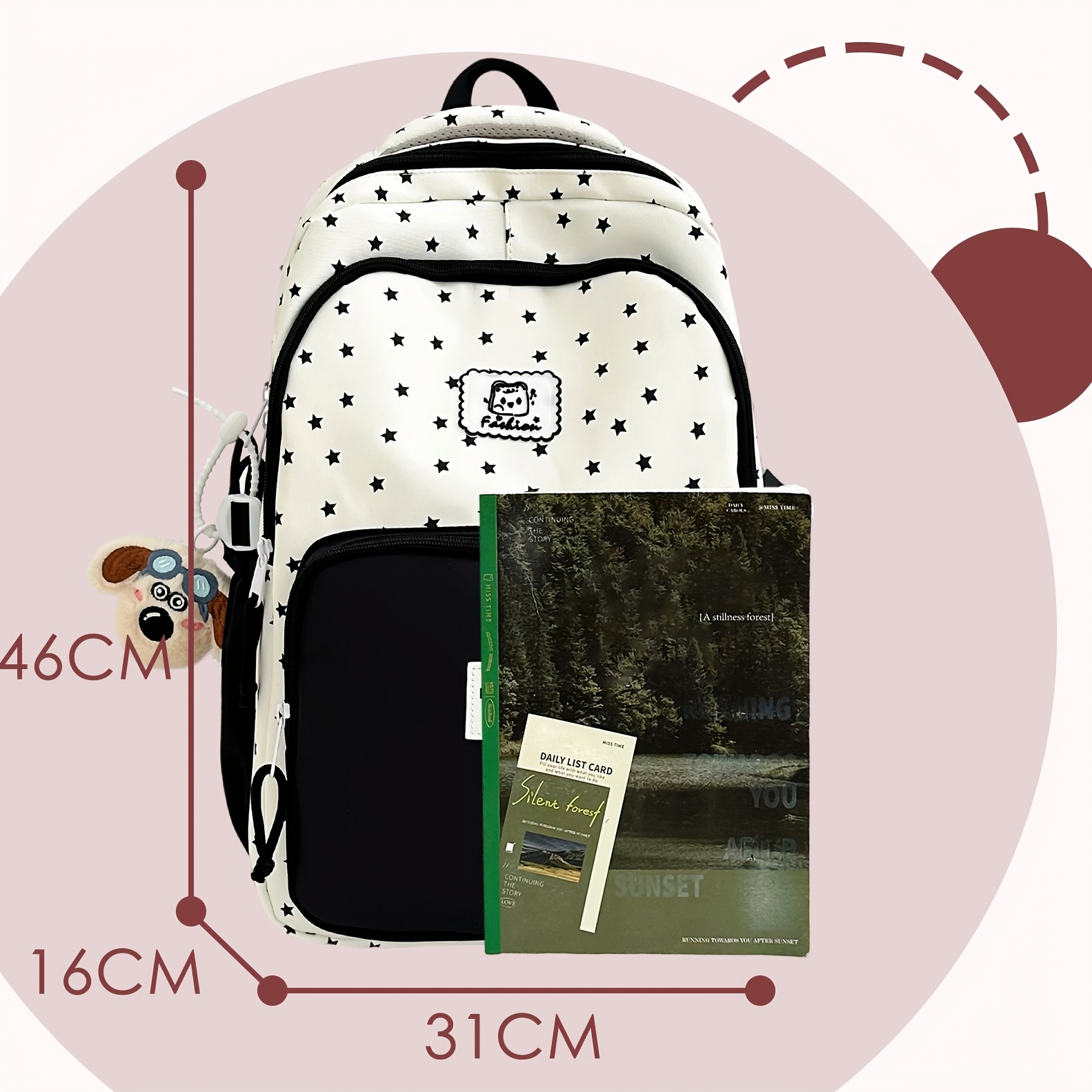 Lightweight Convertible Backpack With Tablet Compartment, Wide Adjustable Straps, Casual Multi-, School Bag For Daily Commutes And Travel, Durable And Fun Zipper Closure, For Teenager