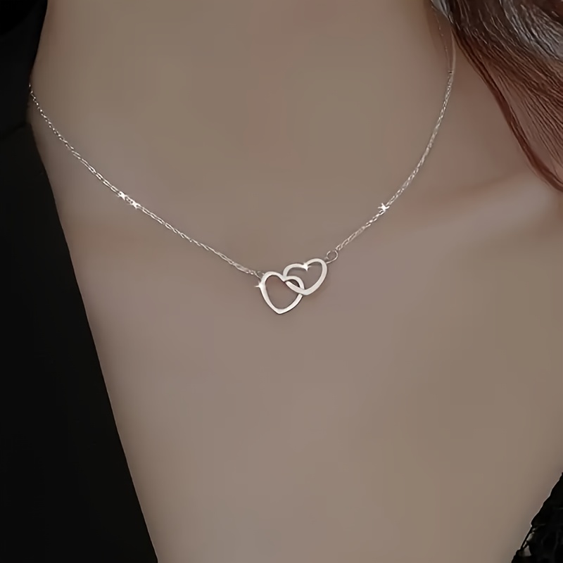 

1pc Simple Elegant Pendant Necklace, Alloy Design, Fashionable Jewelry, Ideal Valentine's Day Gift For Her