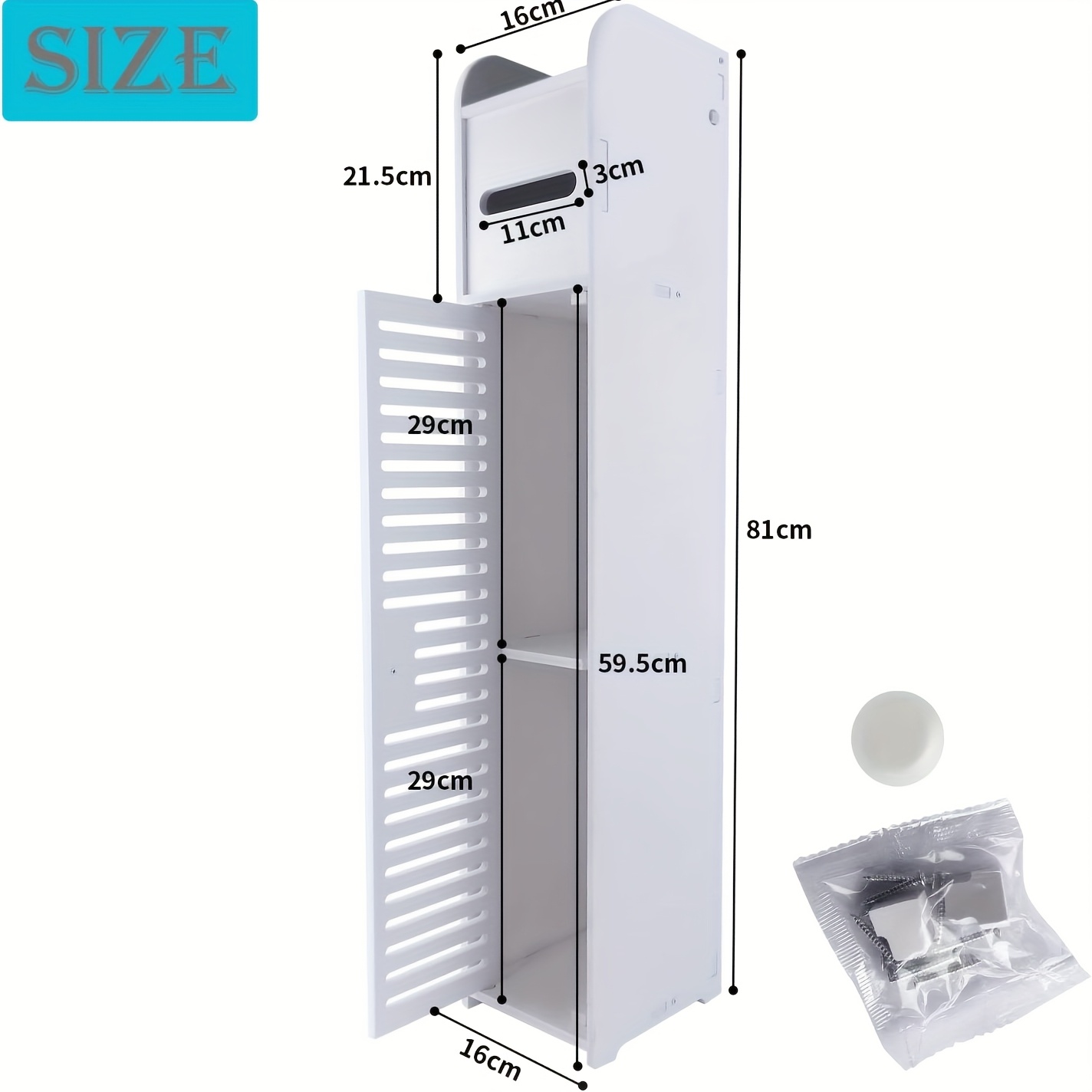 Bathroom Floor Storage Cabinet Pvc Storage Unit With 1 Door 4 Layers Waterproof Bathroom Cabinets Corner Organizer Cupboard For Bathroom Living Room Kitchen Toilet