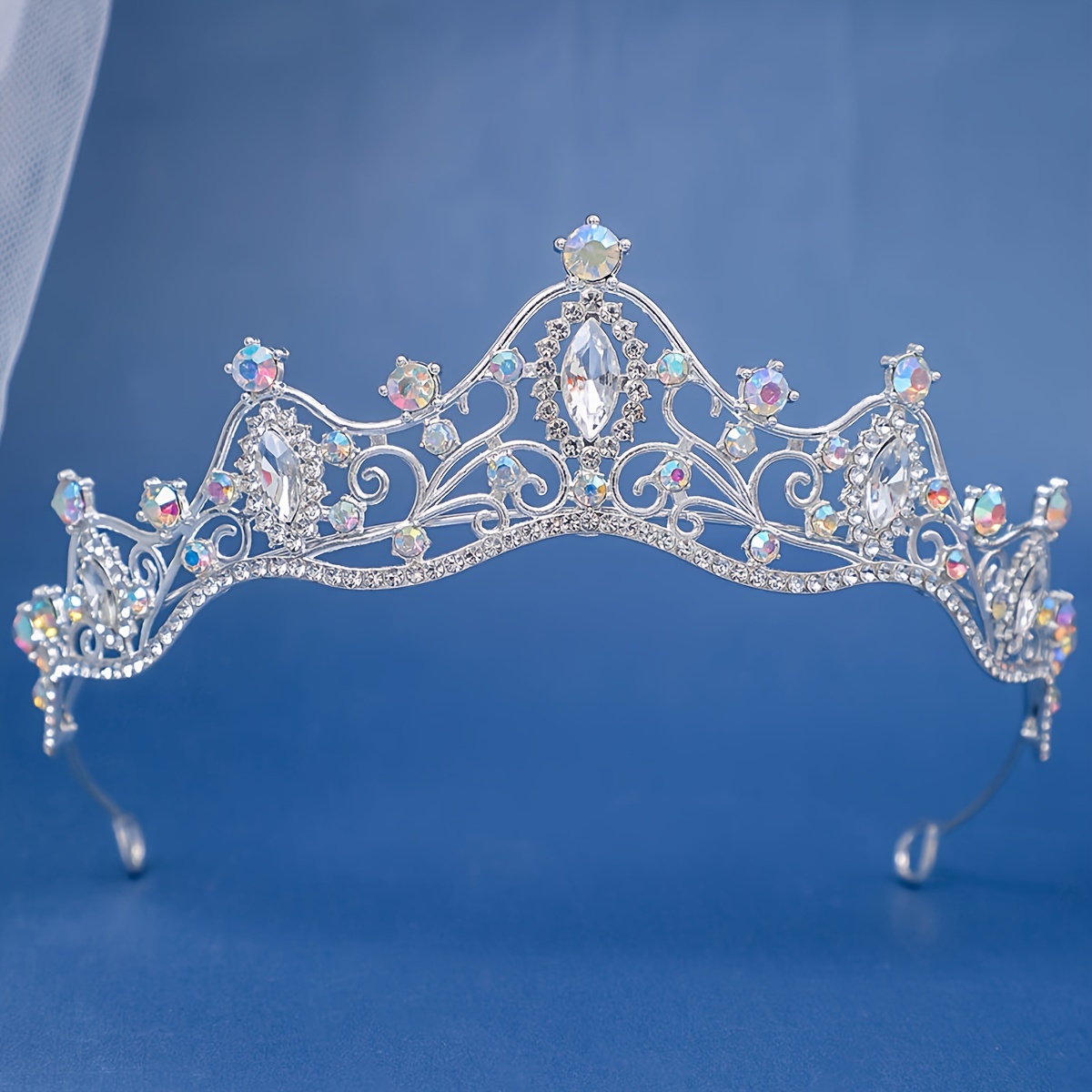 Barock Vintage Kristall Krone Tiara Strass Hochzeit Diadem - Temu Austria