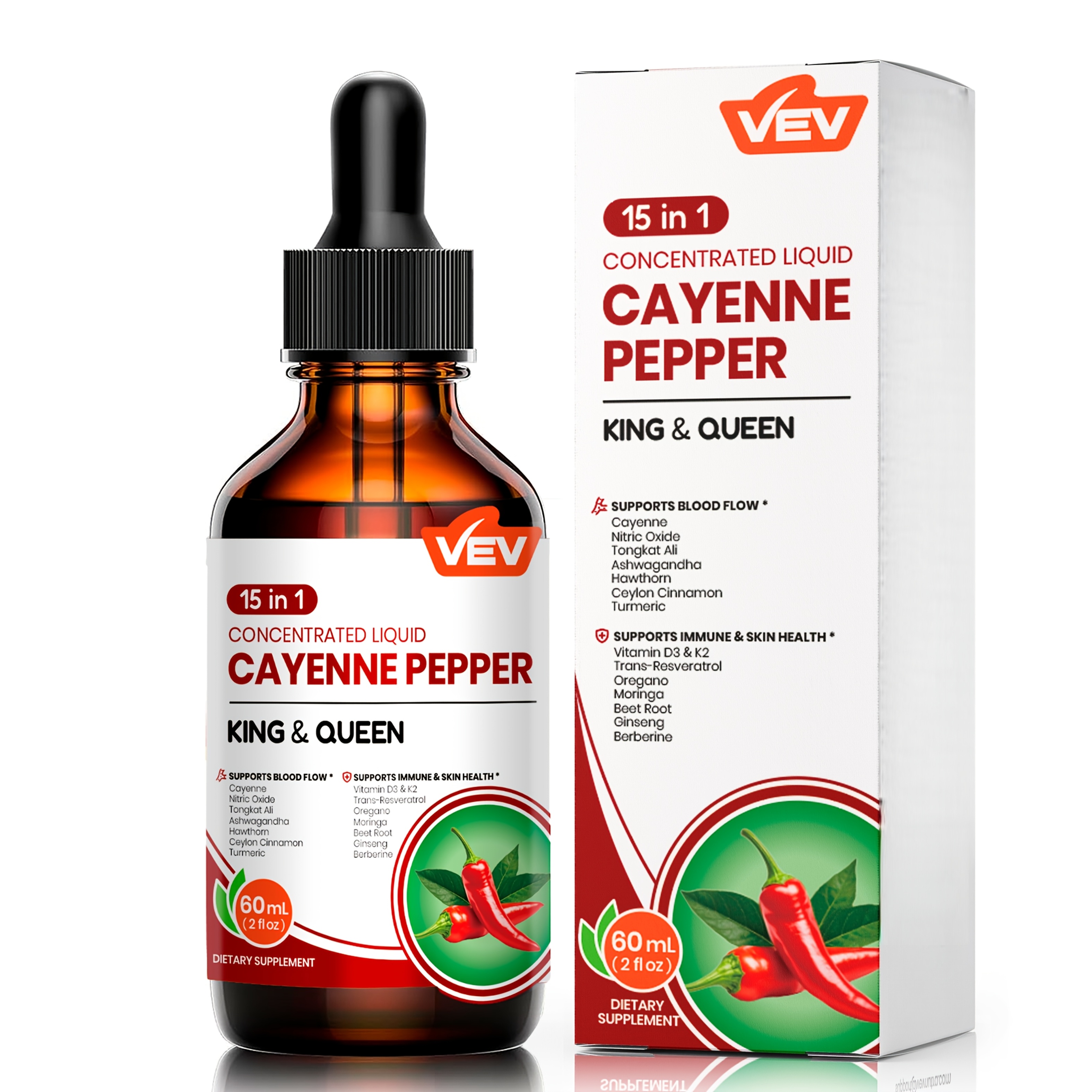 VEV Berberine Capsules with Ceylon Cinnamon, Cayenne Pepper, Turmeric & Milk Thistle Supplement, 1 Bottle