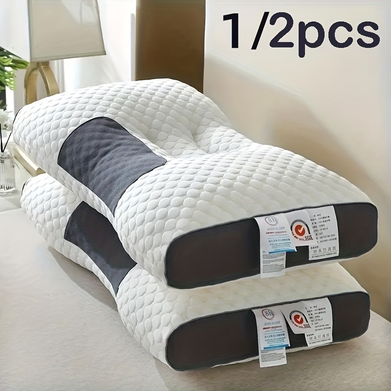1/2 piezas Almohada de Cuello Ergonómica Suave Ajustable - Carcasa Suave, Diseño Modern...