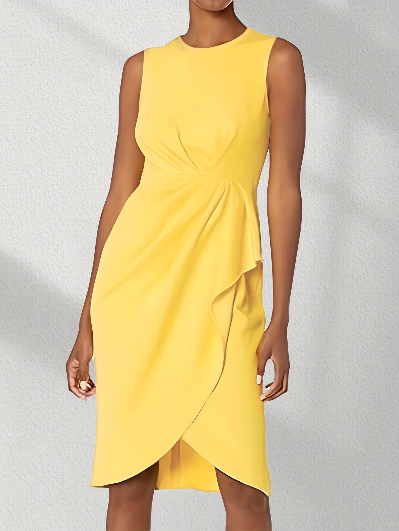 elegant strapless split thigh bodycon dress - off-shoulder ruched maxi dress  for women, , high-low hem, spring/summer/fall, tight fitted dress - women's  clothing - Temu Mexico