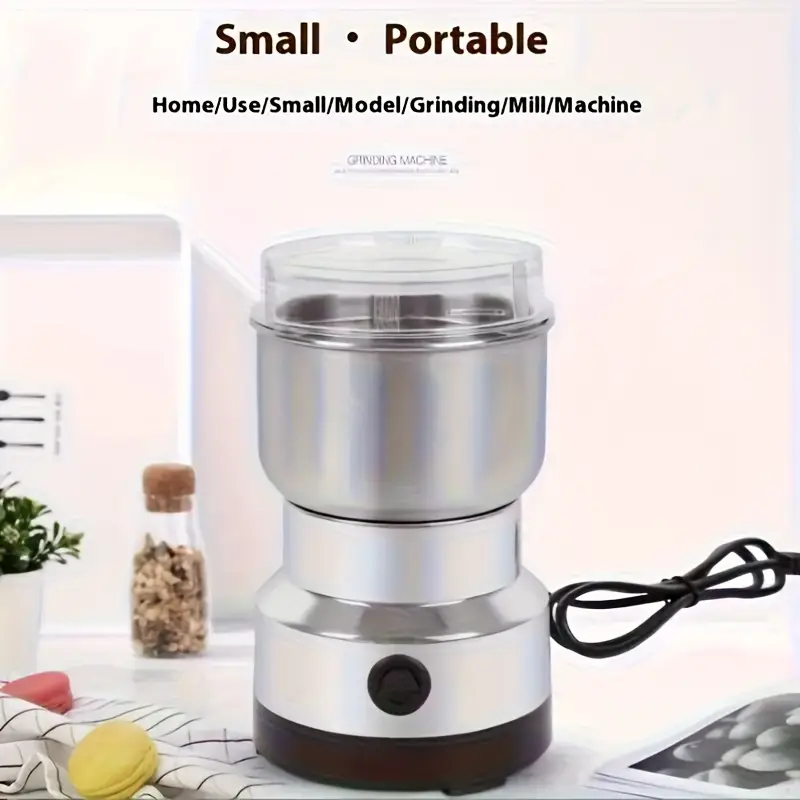 electric coffee grinder suitable for coffee beans spices and more quick grinding european plug stainless steel home or dorm use durable appliance Product details 5