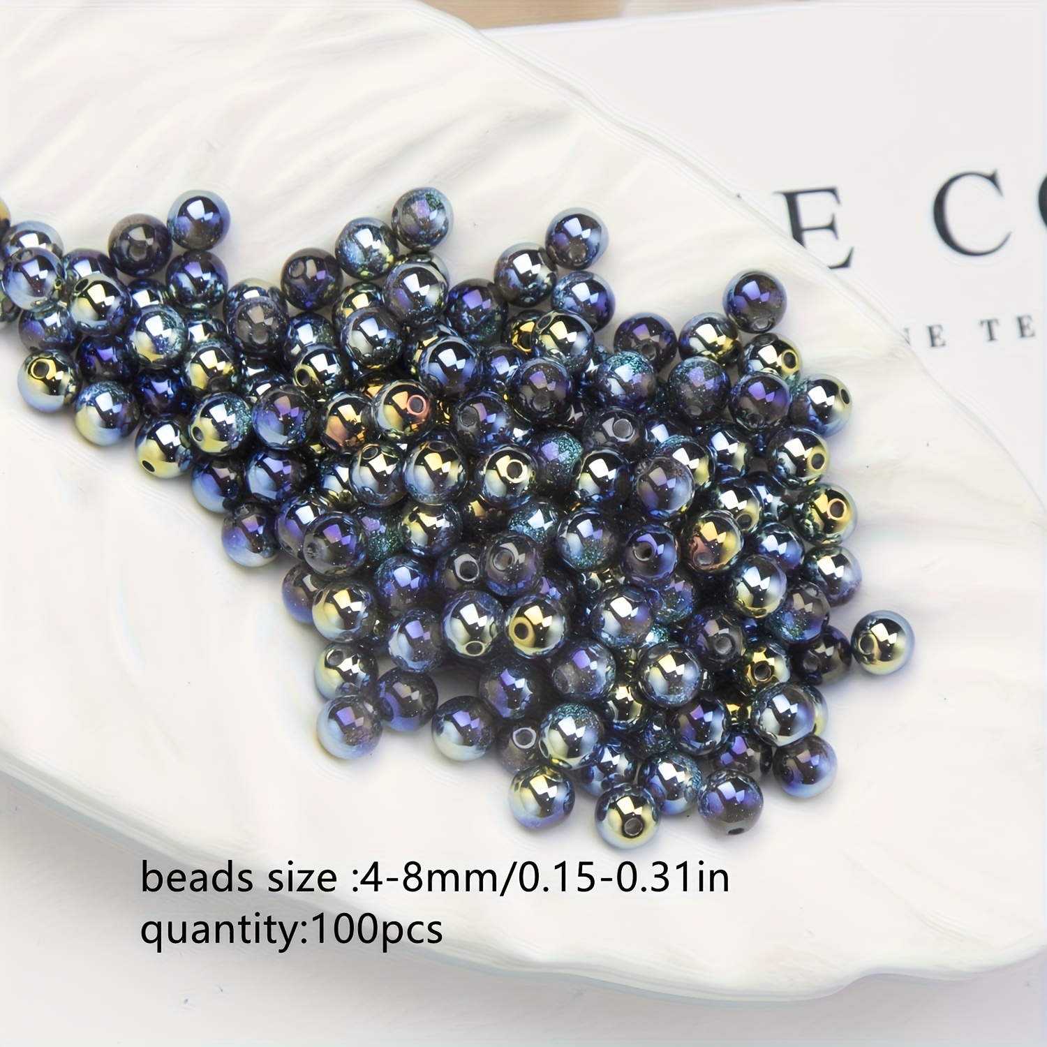 Image of 4-8mm/100pcs Colorful Sky Made Into Creative Dly Jewelry Bracelets, Necklaces, And Other Craft Products Suitable For Women To Wear And Make Jewelry Accessories