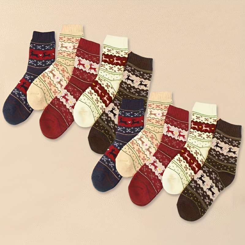 

[autumn And Winter] 5/10 Pairs Of Socks, Towel Socks, Women's Socks, Terry Socks, Socks Jacquard