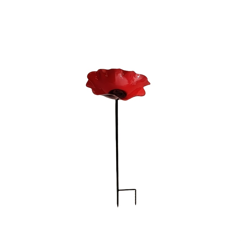 1 Metal Flower Bird Bath, A Metal Floral Bird Bath And Pollinating Insect Watering Station That You Can Anywhere —in Flower Beds, Lawn Edges, Garden Borders, Or Decorative Planters