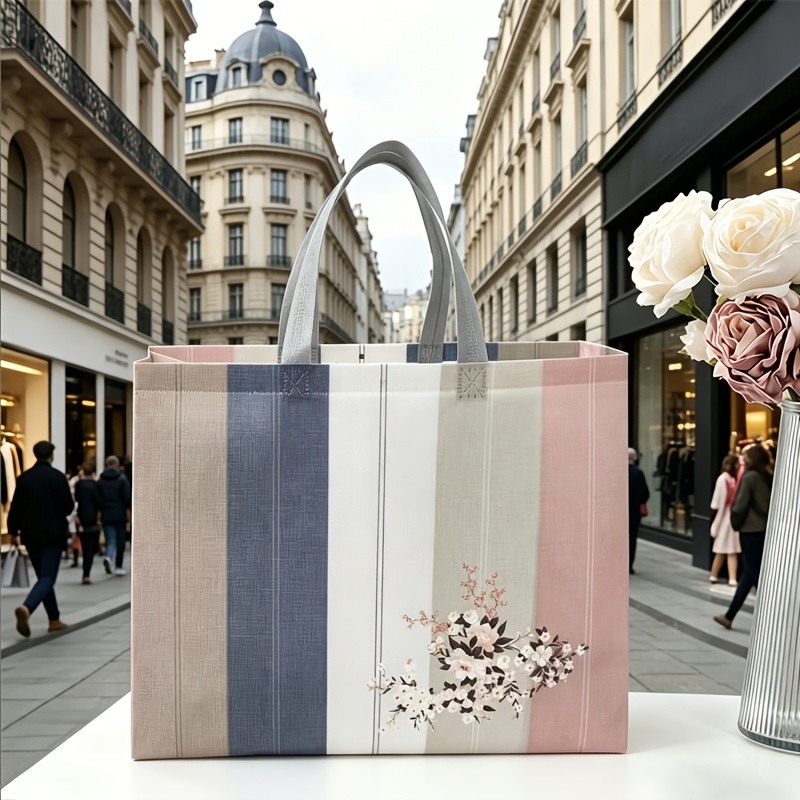 2pcs non woven handbags with handles large capacity foldable portable suitable for   birthdays themed parties gift wrapping clothing storage and more