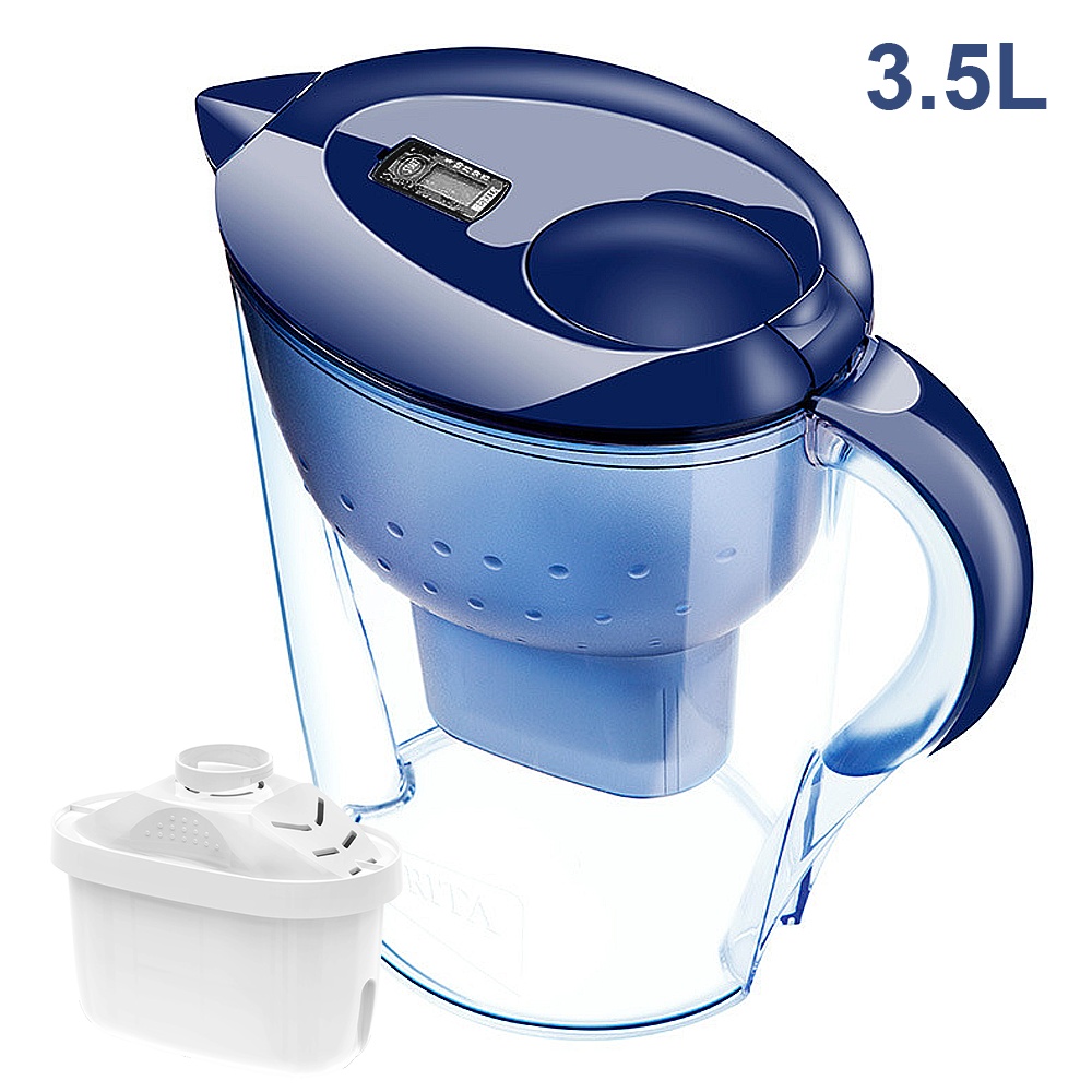TEMU 1kettle+1 Filter Cartridge Set, 4-layer Precision Filtration For Improved Water Quality, Washable Pp Material, Reduces Of Disposable Bottled