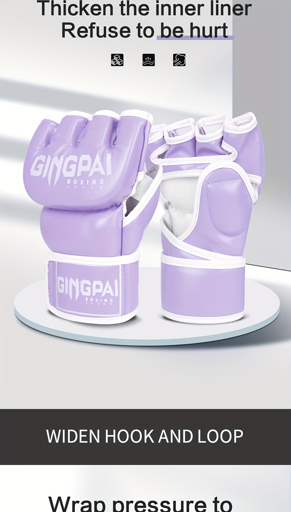 Boxing Gloves Scattered Finger Gloves Adult Men's And Women's Half Finger Training Professional Boxing Gloves_voghion.com