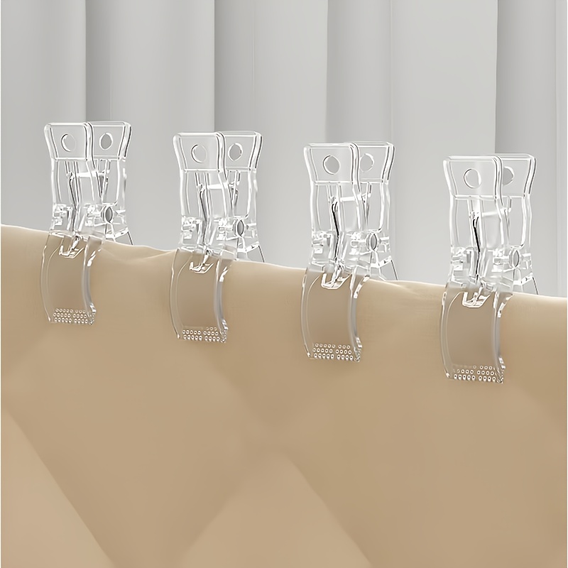 Image of 4/6pcs Transparent Non-slip Clothespins, Large Stainless Steel With Anti-slip Beads For Hanging Clothes, Socks, Towels, Blankets, Tablecloths, And More, Clothes Pins