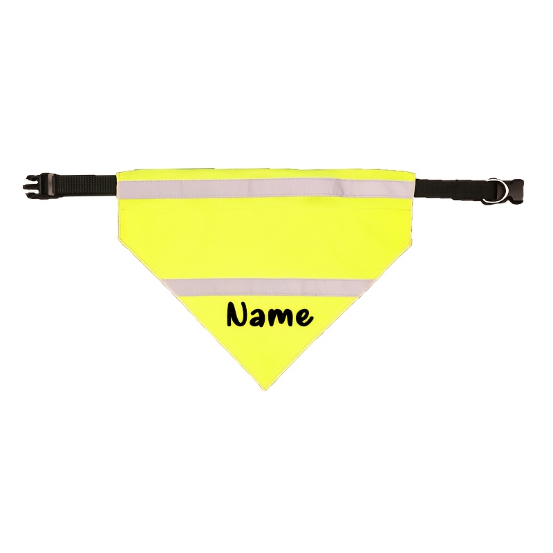 TEMU Foulard personalizzato riflettente fluorescente con animale , sciarpa triangolare personalizzata per cani in verde fluorescente e per visibilit�