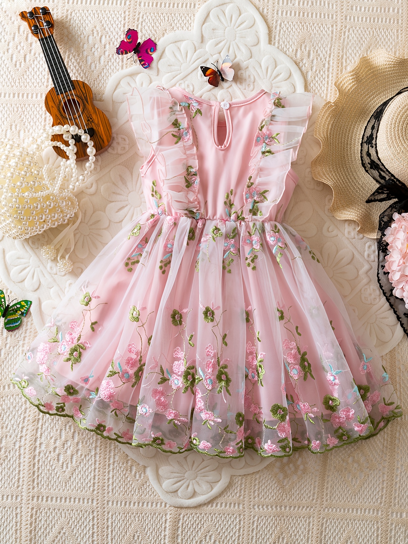 birthday ladies dress Baby Girl Birthday Party Dress Long Sleeve Flower Girl Dress Princess Dress main image 1