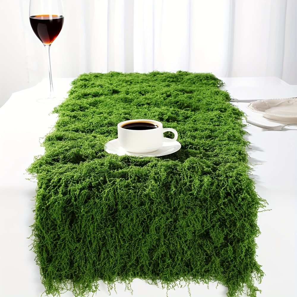 TEMU Fake Moss Mat Artificial Moss Roll/moss Rug - Moss Table Runner For Decor, Faux Grass Mat For Crafts, Diy Fairy Garden, Wedding & Party