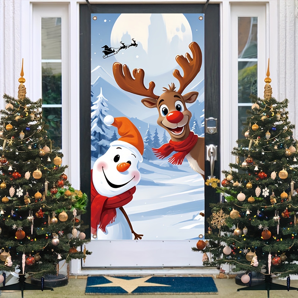 

Christmas - & Snowman , Polyester, For / Decor And , 35.4x70.8