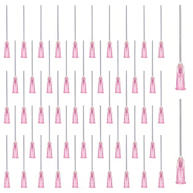Image of 50pcs 55mm Replaceable Blunt Needles For Syringes, Universal Blunt Needle Tips For Injectors, Suitable Supplies, Ink Transfer, Portable And Easy To Clean