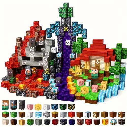 1 Set of 300/150pcs Magnetic Building Blocks - Magnetic Building Blocks Toy for Kids Aged 3-12, Magnetic Building Blocks Cubes, Stacking Magnets for Kids, Creative Christmas Birthday Gifts for Boys And Girls, Magnetic Cube Blocks, Kids Gift Idea, Learning, , Easy Assembly, Architecture, Design, , Homeschoolers