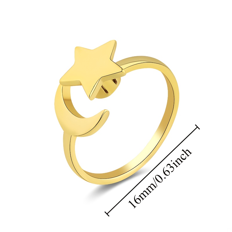 s925 sterling 925   rotating ring european and   design with adjustable opening and moon rotating ring suitable for men to give women valentines day gifts and   Product details 0