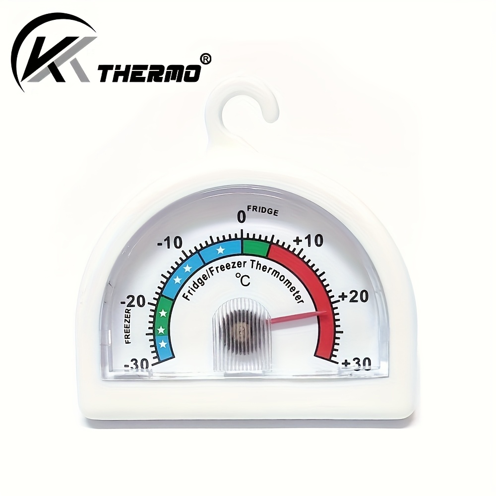 

1pc Kt Thermo Mini Dial Freezer Thermometer, -30 To 30°, Abs Plastic, Display, No Battery Required, For Refrigerator, Cooler, Freezer Temperature Monitoring