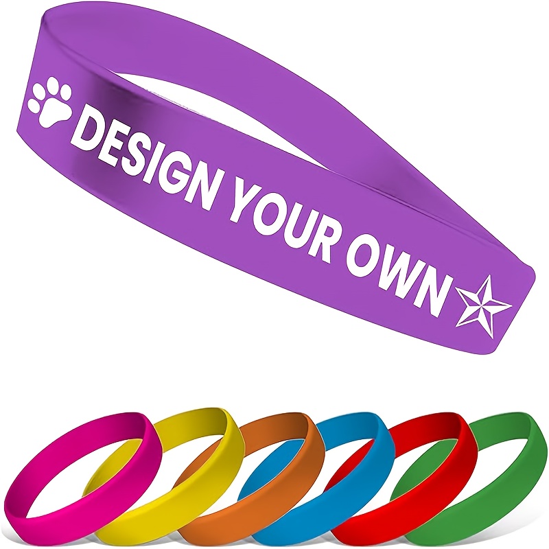 79pcs Customizable Silicone Bracelets with Heart Design