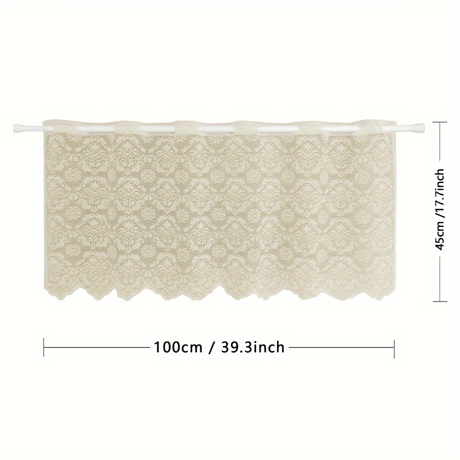 TEMU Mobili da cucina geometrici minimalisti moderni beige con tende a mezzo, tende in garza, piccole finestre, finestre a non perforate, decorazioni
