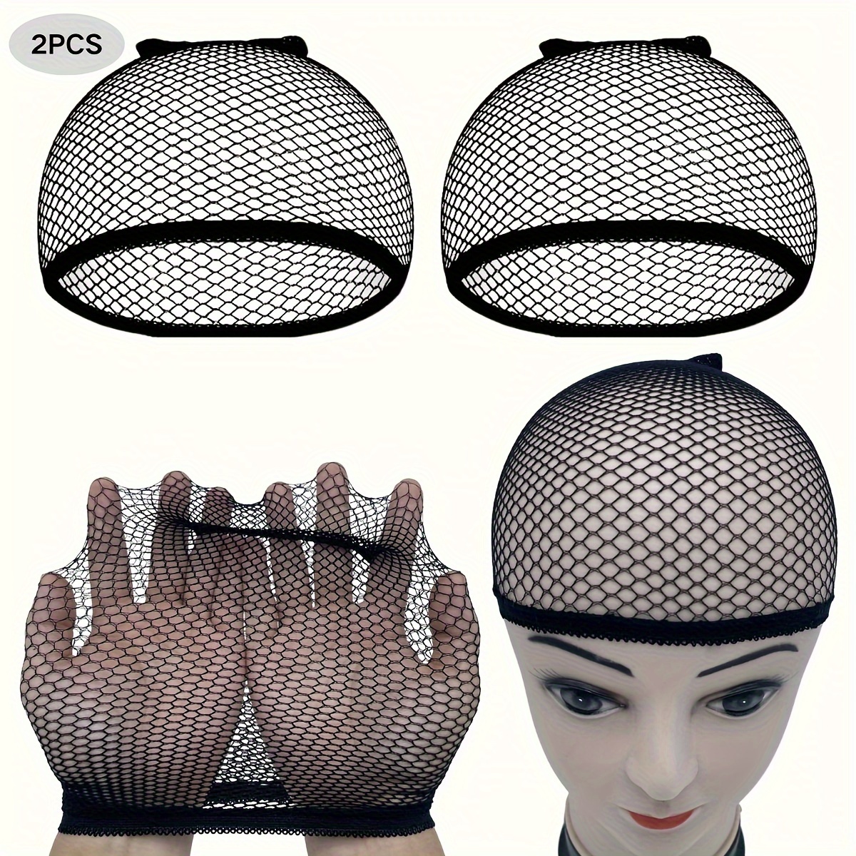 Elastic Invisible Wig Caps - Breathable Nylon Hair Netting For & Care, In 2/5/10/30pcs
