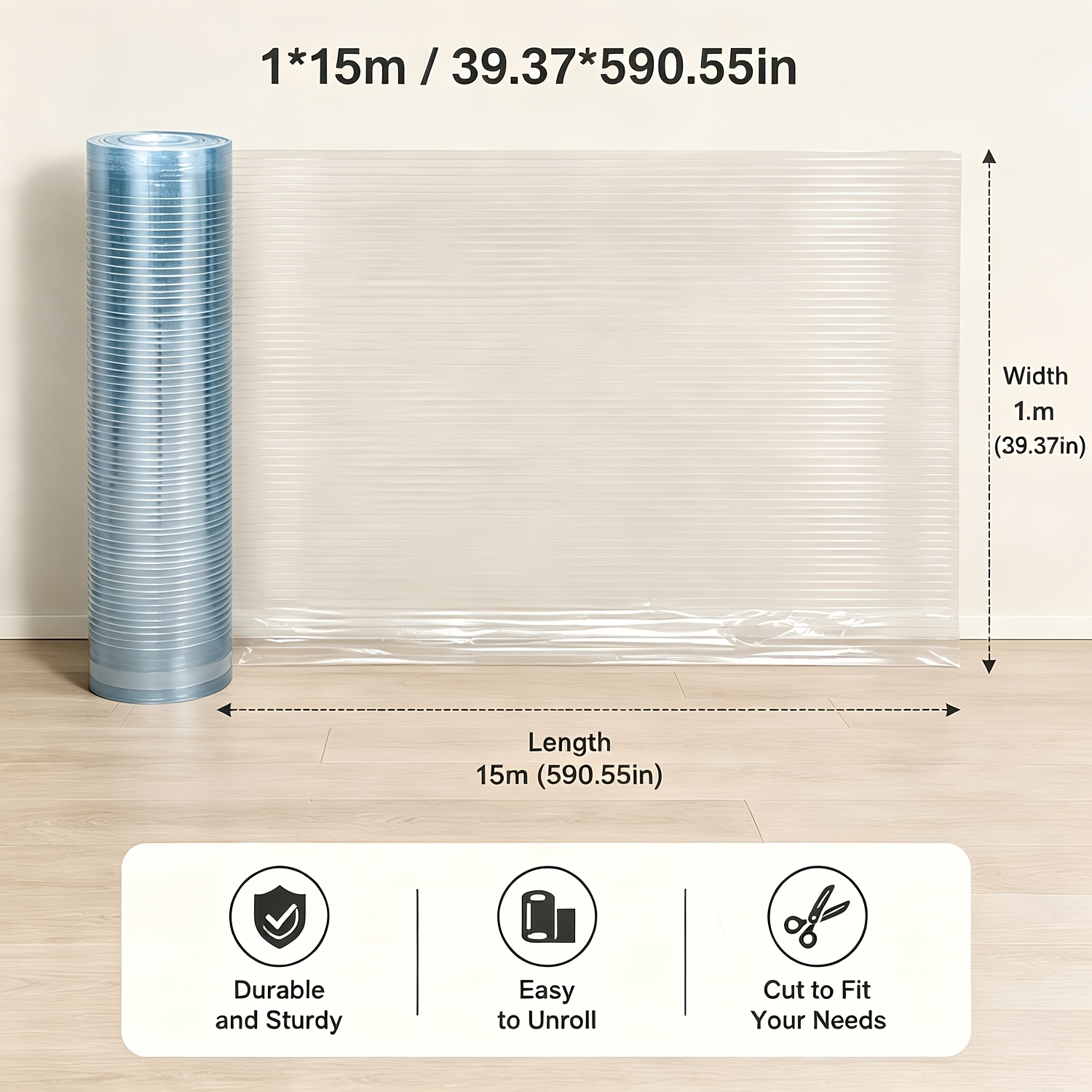 Image of Polycarbonate Clear Roofing Greenhouse Sheets Uv Resistant And Strong Impact And Shatterproof Flexible Plastic Shed Window Panels For Car Ports Shelters, Garden Patio Cover, Thickness 0.8mm