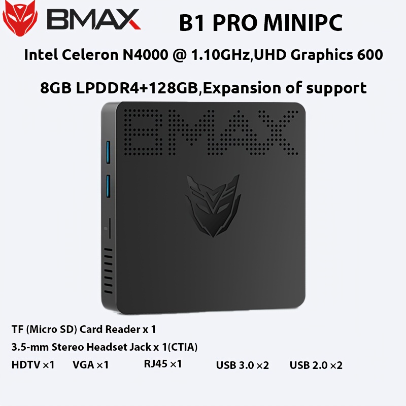 Amazon.com: Bmax Mini PC B1 Pro 8GB LPDDR4 /128GB eMMC
