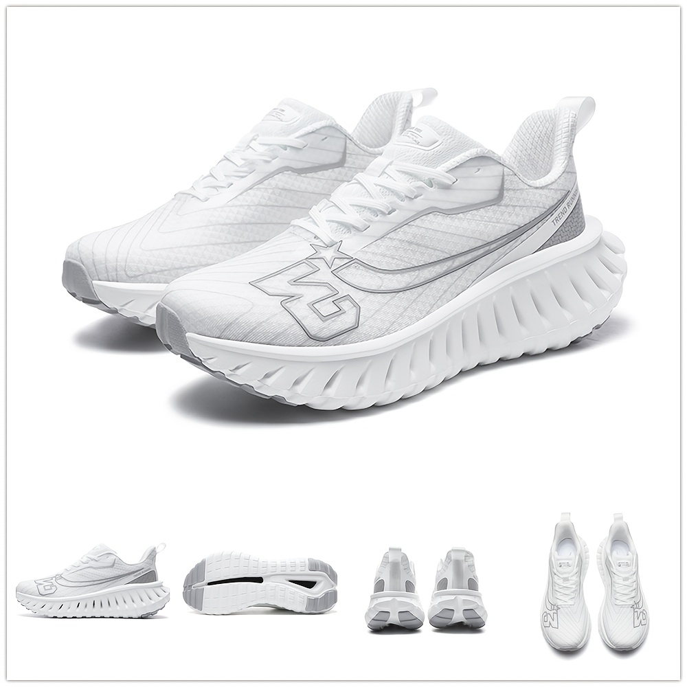 Men'S Technology Carbon Board Running Shoes | Breathable Athletic Sneakers with Cushioned Shock Absorbing EVA Chunky Sole, Casual Sporty Look, Slip-resistant Wear-resistant All-Terrain Grip for Gym, Jogging, Marathon - Running & Work Out Training Sh