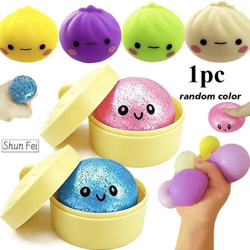 1pc 2026 new cute cartoon bun stress toy soft slow rebound anti anxiety fidget sensory toy for birthday christmas holiday relaxation gift random color