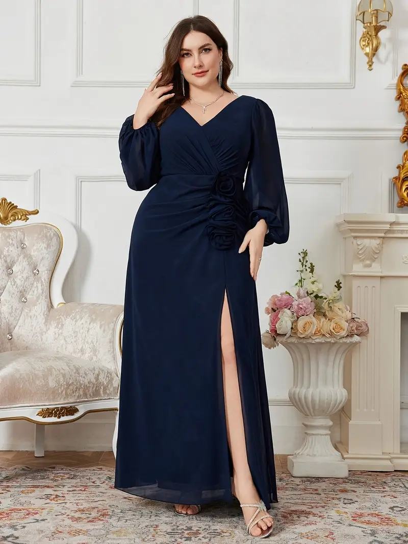 modest evening dresses plus size Long Prom Dress with Long Sleeves The high neckline adds a layer of modesty while beautifully framing the face LALAGEN Plus Size Dress for