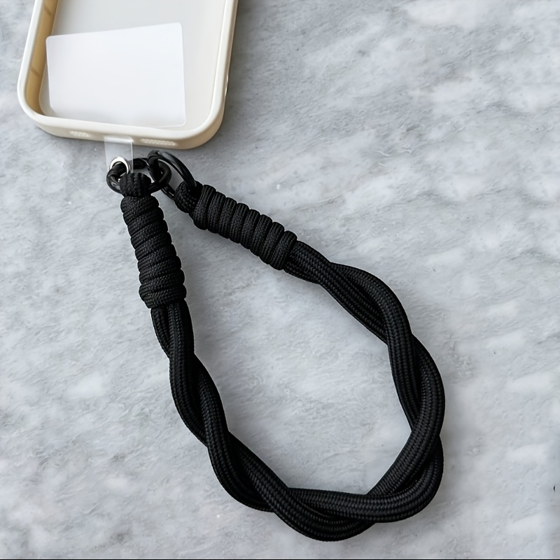1pc Stylish Braided Mobile Phone Wrist Strap With - Durable, Anti-drop Keychain Lanyard For Phones & Cameras, Trendy Accessory, Phone Strap