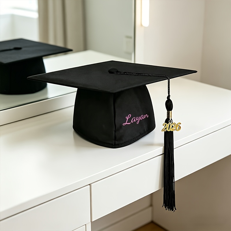 TEMU Broderie personnalisée de de diplôme adaptée aux cérémonies de de diplôme, bande arrière élastique extensible, légère et confortable pour
