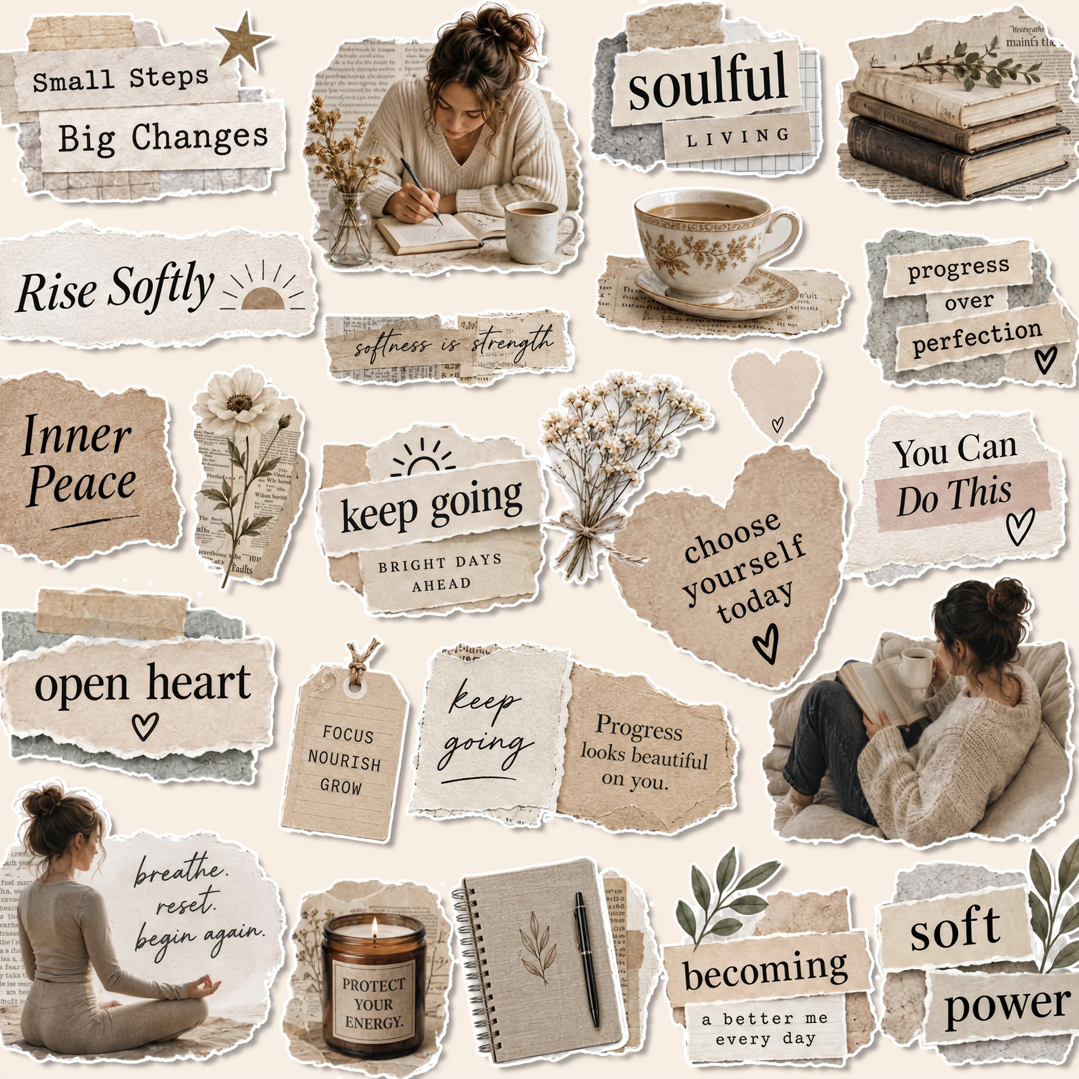 TEMU 1 Set, Inspirational Text Daily Life Theme Stickers, Planner Stickers, Office Stickers, Friendship Love Gift Stickers, Packaging Stickers,