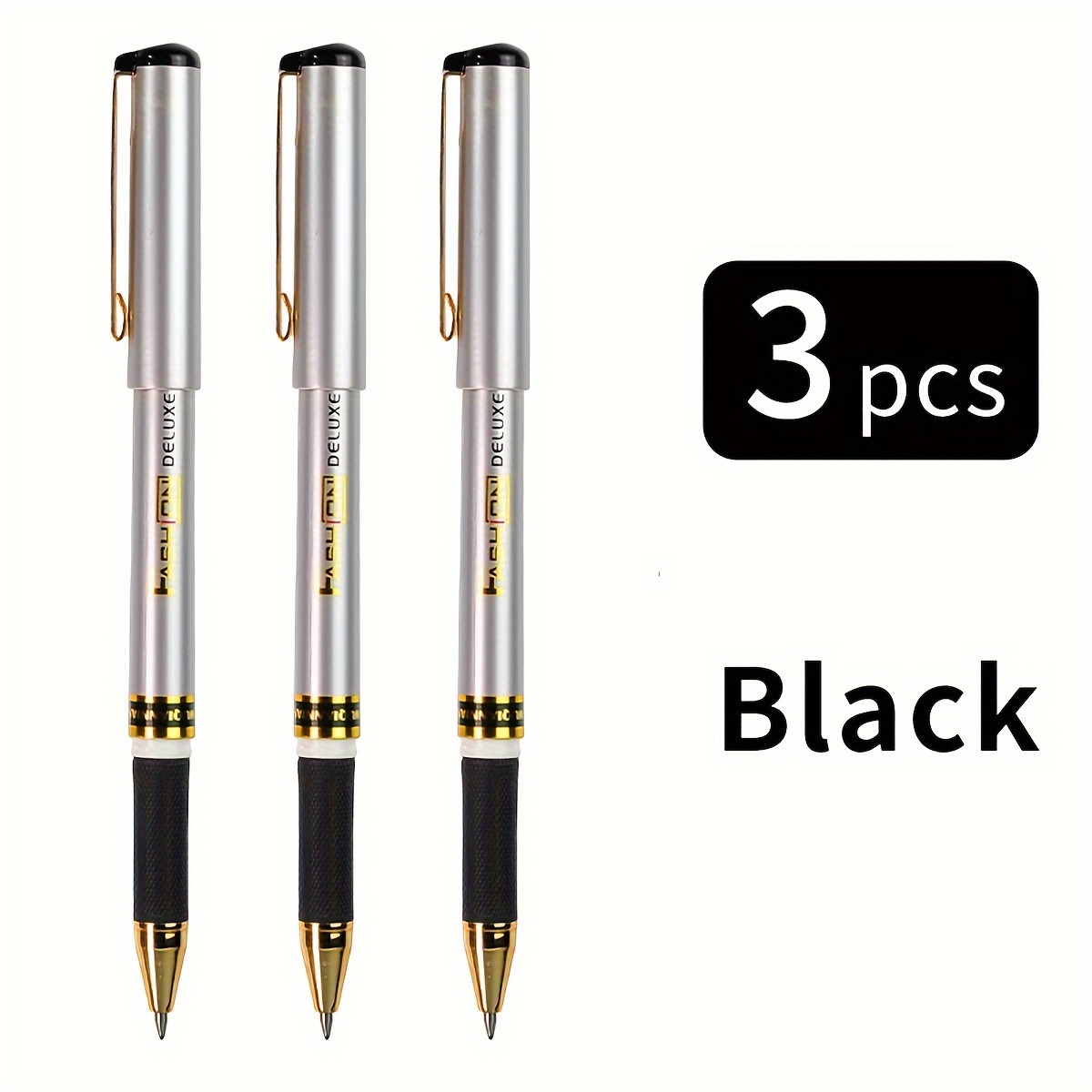 TEMU WUQIANNIAN 3/6/12pcs Stylos Gel Édition Limitée Stylos de Signature, Pointe Fine 0.5Mm, Encre à Séchage Rapide /Rouge/Noir, , Corps Rond en